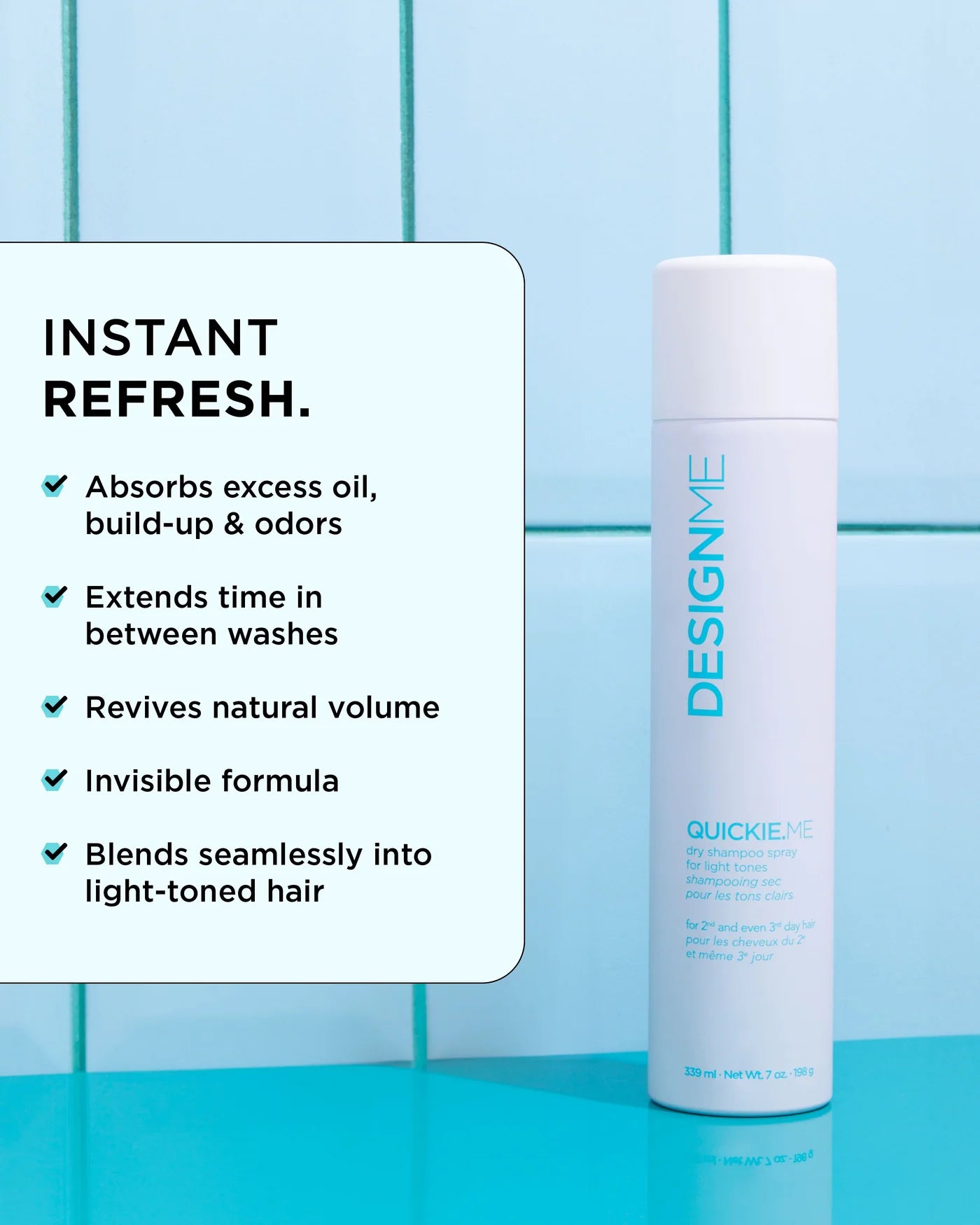 QUICKIE.ME Dry Shampoo for Light Tones