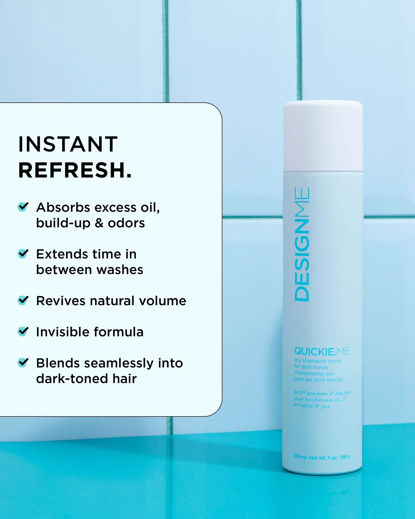 QUICKIE.ME Dry Shampoo for Dark Tones