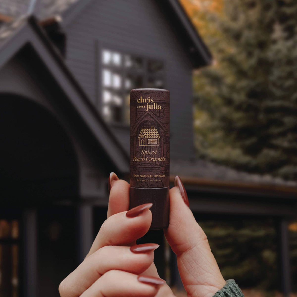 Chris Loves Julia Lip Balm, Spiced Peach Crumble