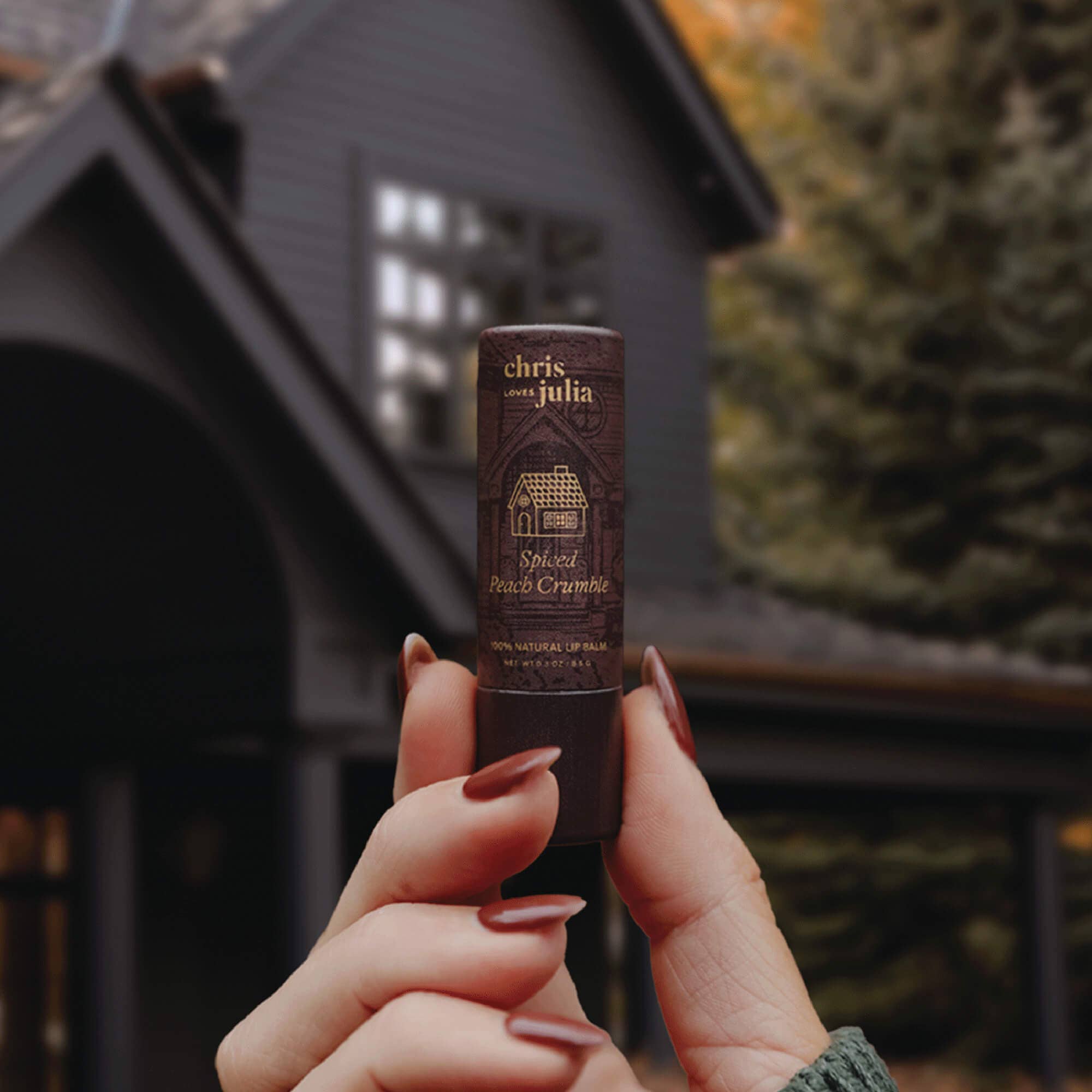 Chris Loves Julia Lip Balm, Spiced Peach Crumble