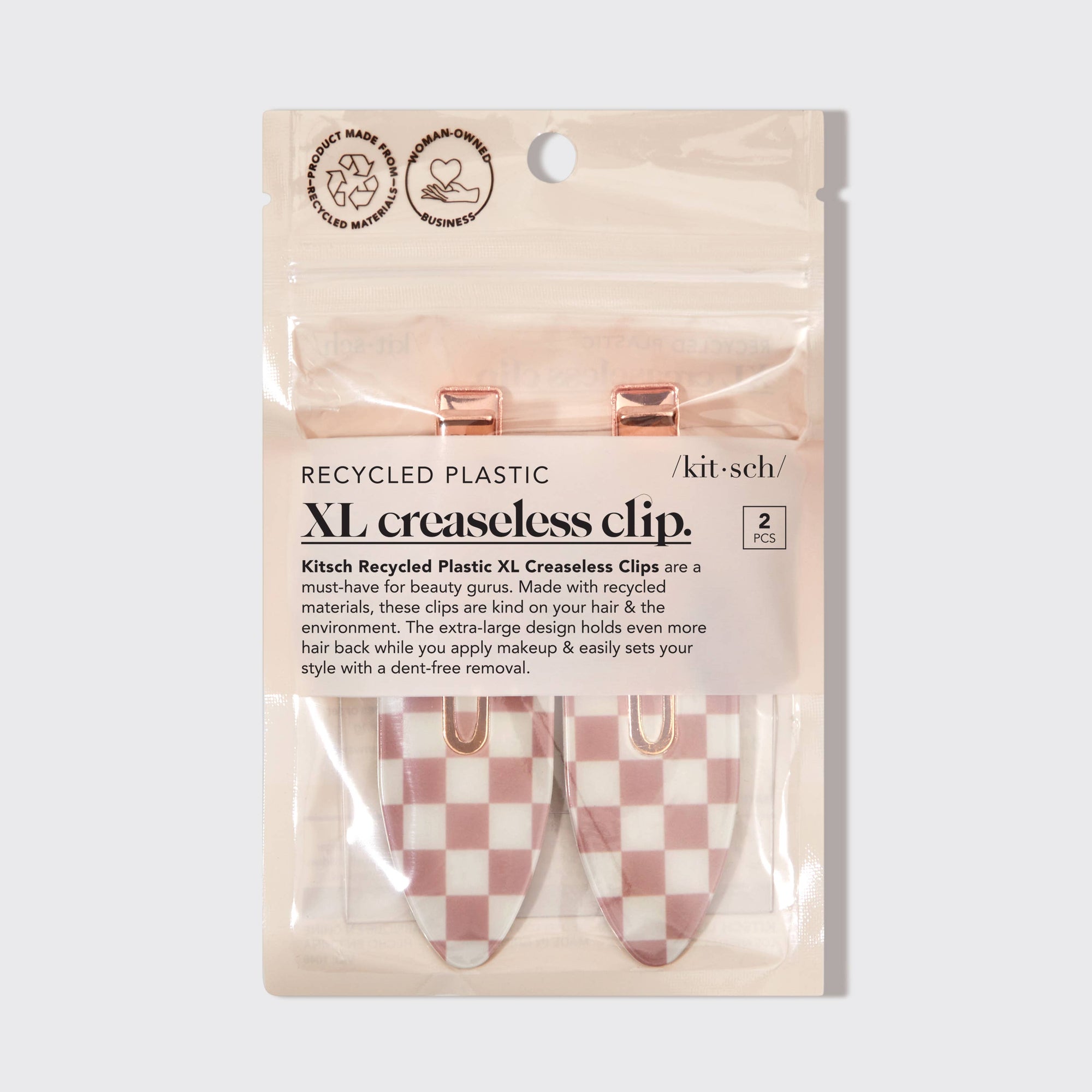 Recycled Plastic XL Creaseless Clips 2pc Set