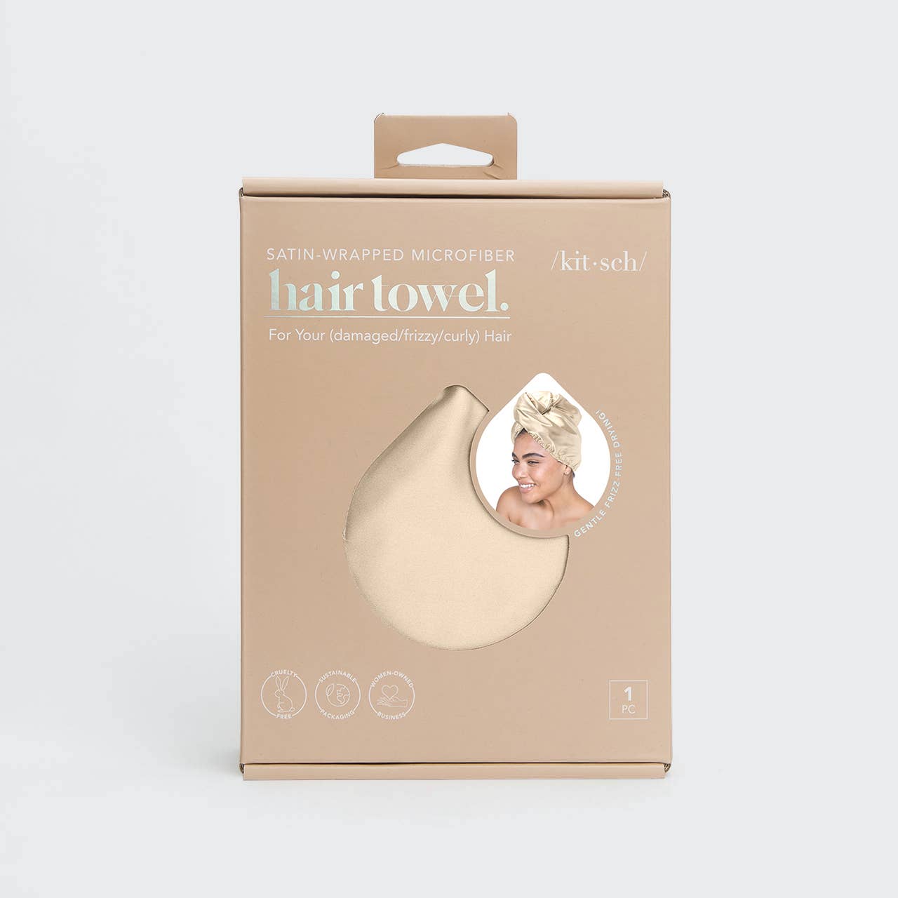 Satin-Wrapped Hair Towel