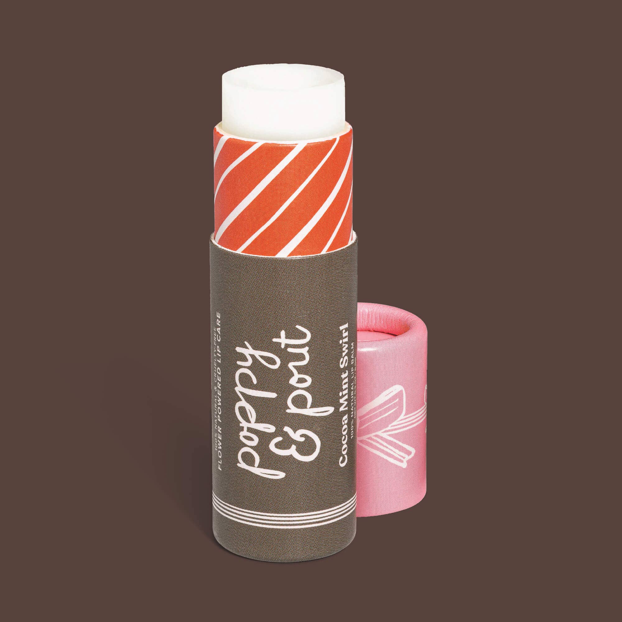 Holiday Lip Balm, Cocoa Mint Swirl