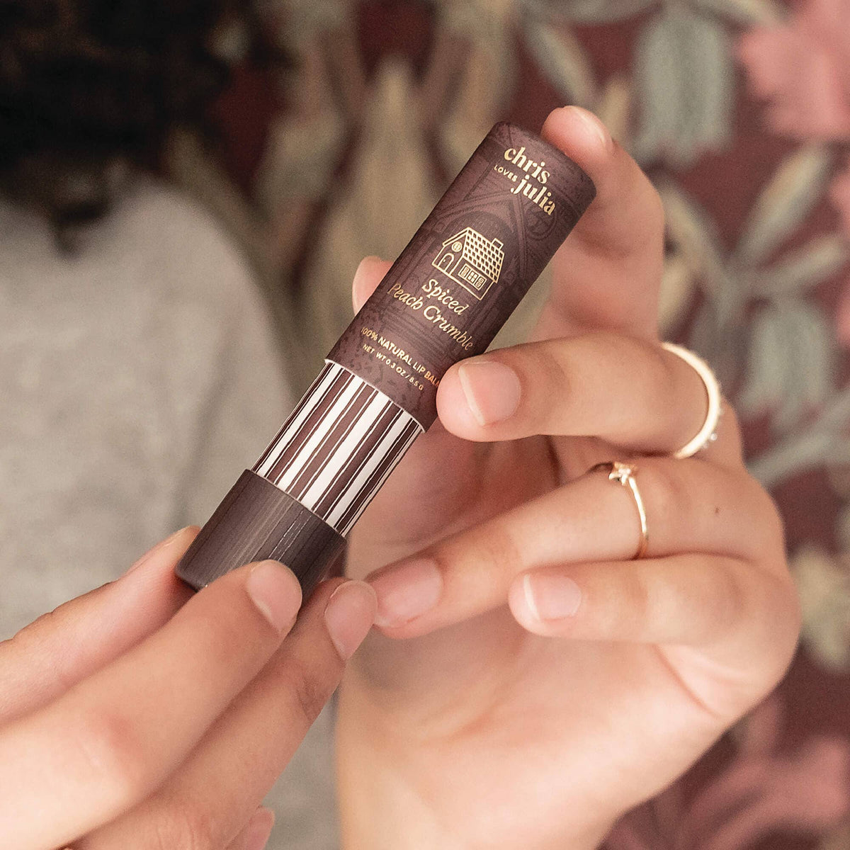 Chris Loves Julia Lip Balm, Spiced Peach Crumble