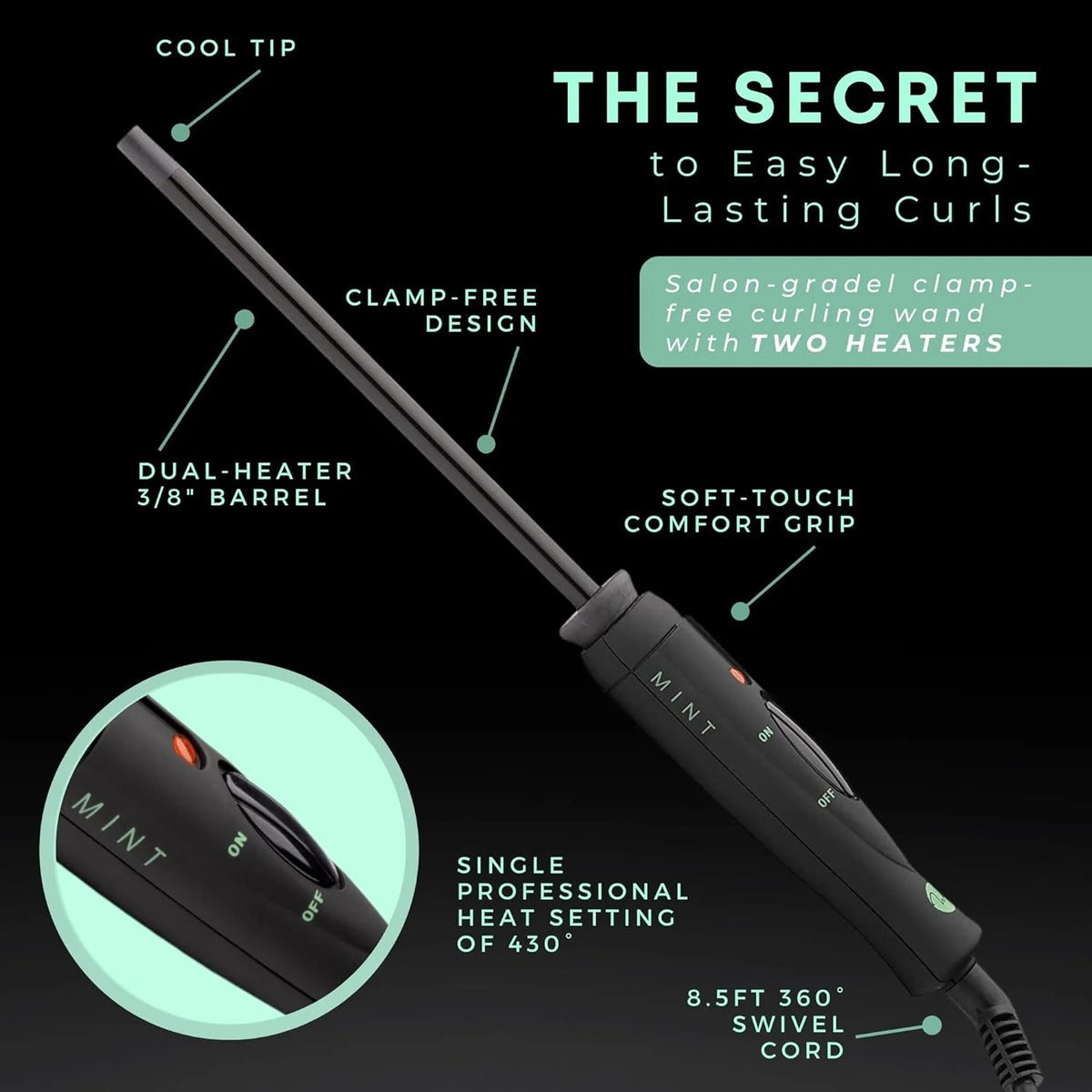 3/8" X-Long Curling Wand