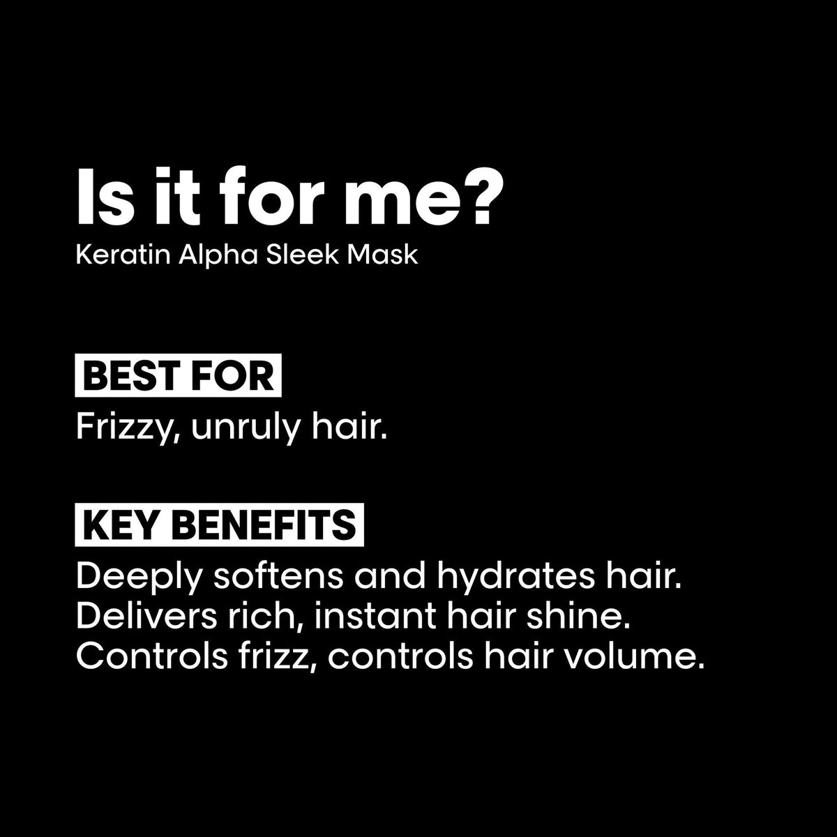 Keratin Alpha Sleek Masque