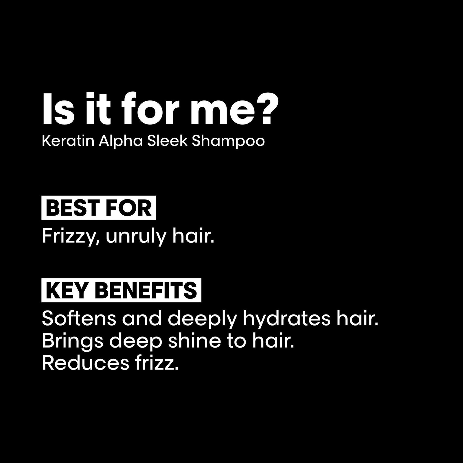 Keratin Alpha Sleek Shampoo