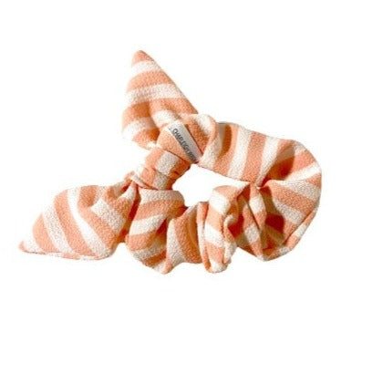 Pink and white Charleigh Wren scrunchie